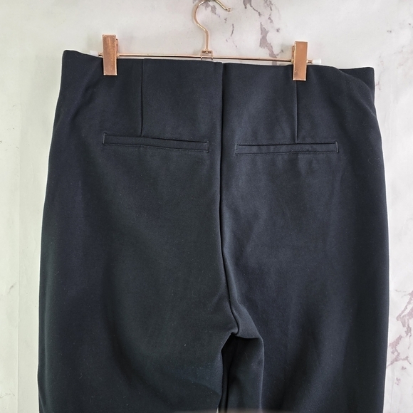 Spanx Pants Womens XL Black White Ankle Piped Skinny Ponte Crop High Rise Zip - Picture 9 of 12
